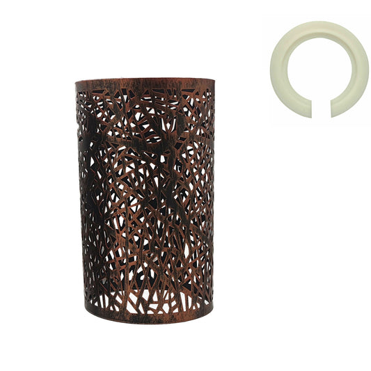 Modern Drum Lampshade Rustic Red Colour Retro Style~2434 - LEDSone UK Ltd