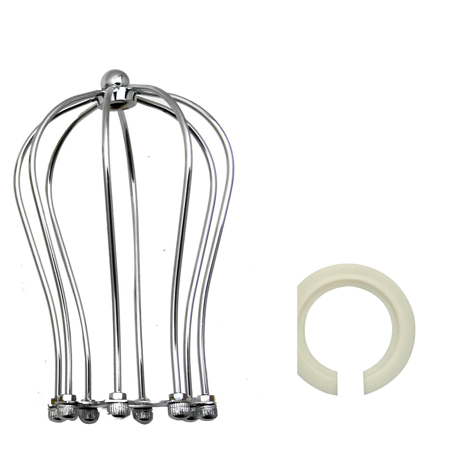 Vintage Industrial Metal Wire Cage Wall Lamp Guard Retro Light Shade Chrome