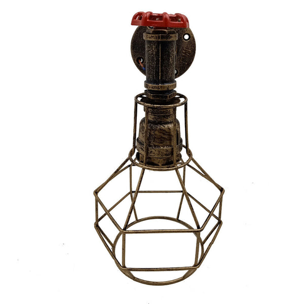 Moderne industriële retro vintage stijl buisvormige wandlamp wandlamp armatuur~1118 – Geborsteld koper