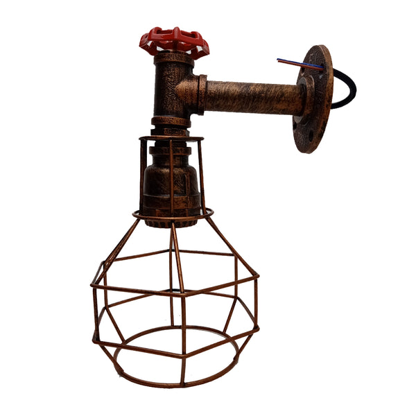 Moderne industriële retro vintage stijl buisvormige wandlamp wandlamp armatuur~1118 – Rustiek Rood