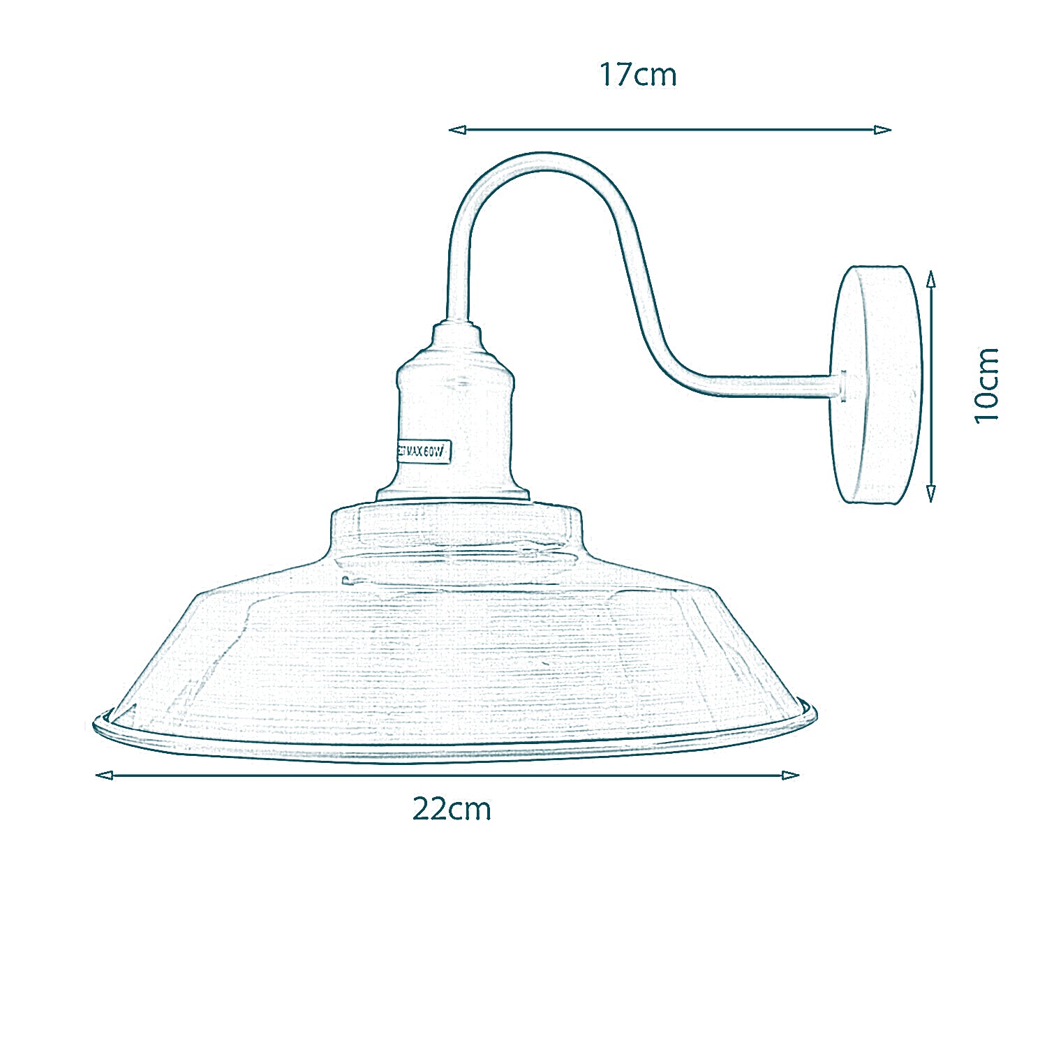 Satin Nickel Retro Wall Lamp Shade Rustic Loft Wall Sconce Industrial Wall Light~1978 - LEDSone UK Ltd