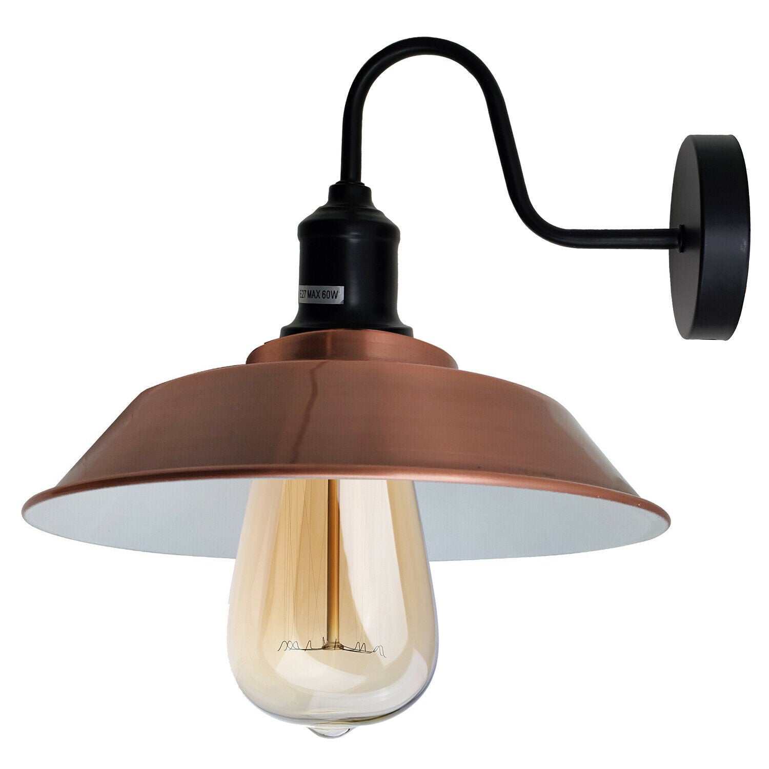 Copper Wall Light Lamp Shade Retro Wall Light Fixtures~1980 - LEDSone UK Ltd