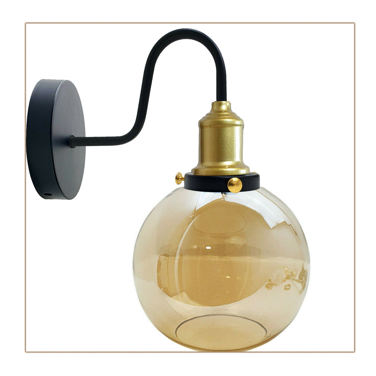 Amber Glass wall lights swag Arm without bulb