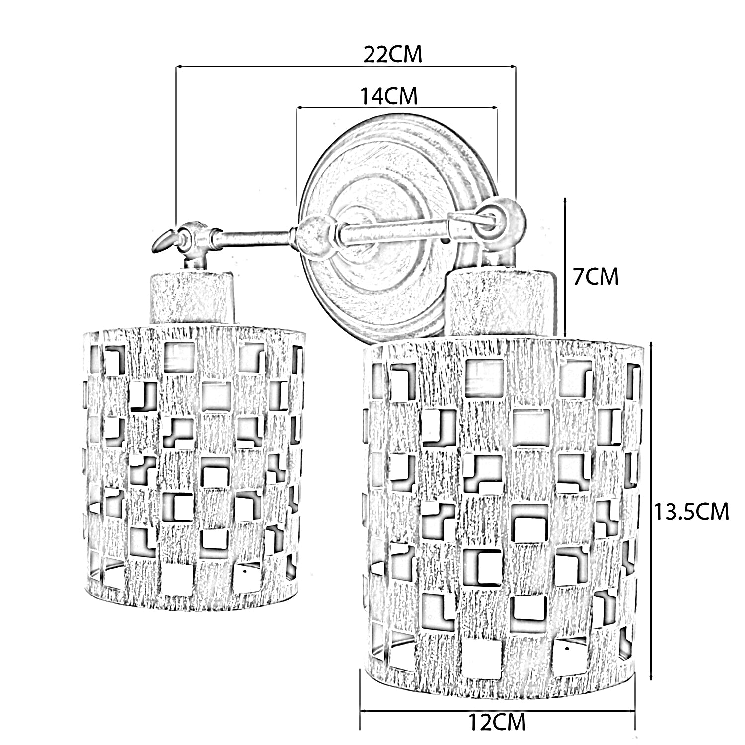 Wire Cage Wall Sconce Edison Vintage Style Industrial Metal Cage~1922 - LEDSone UK Ltd