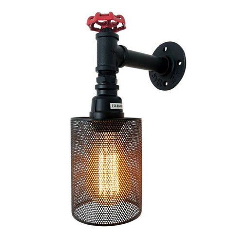 Moderne retro industriële rustieke wandlamp, lampfitting ~ 3404