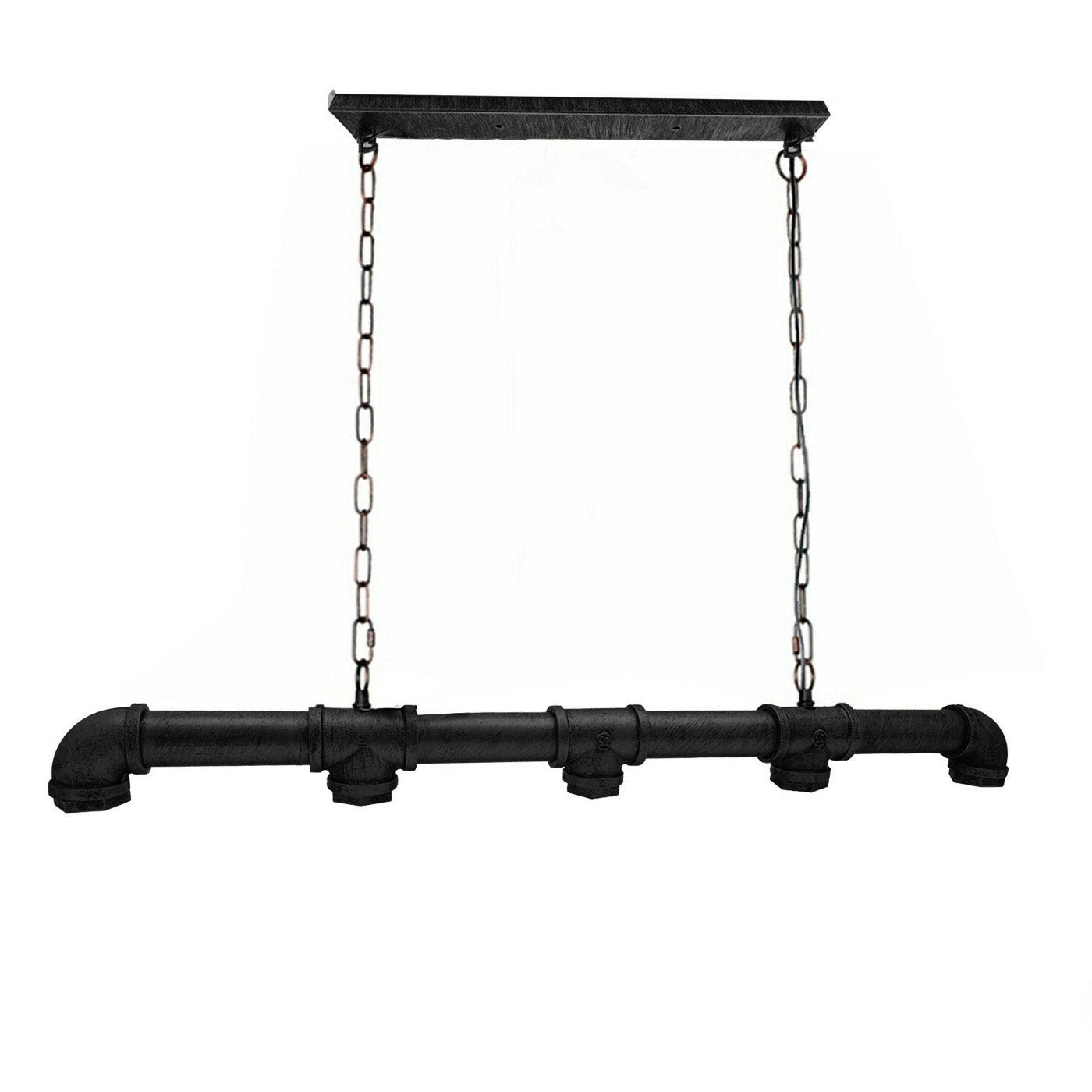 Waterpipe Ceiling Light 5 Light Chandelier Black~2110 - LEDSone UK Ltd