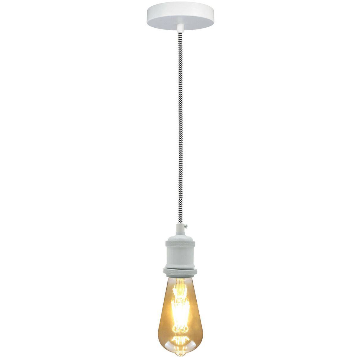 1m White Pendant Light Holder~1695 - LEDSone UK Ltd