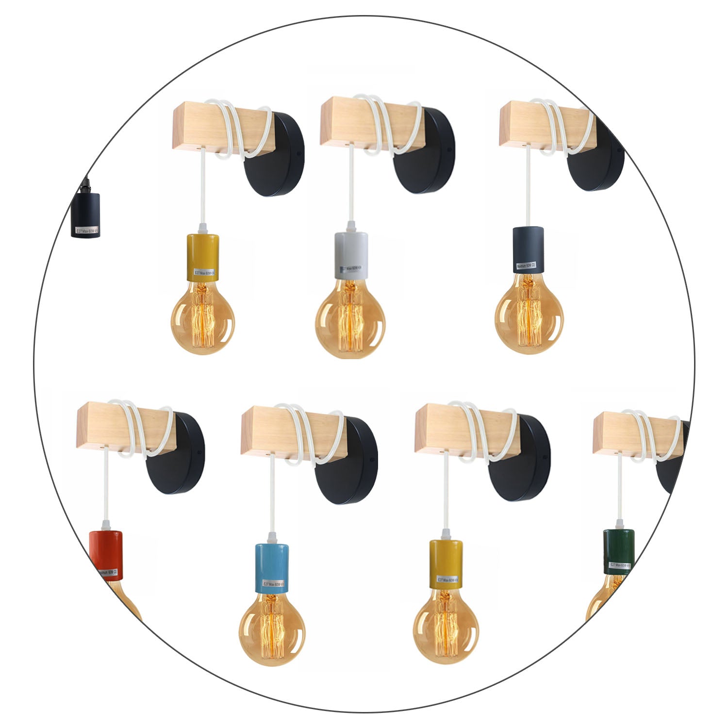 Small Wall Light Fixtures Industrial Farmhouse Hanging Wall Sconce Fixture~1241 - LEDSone UK Ltd