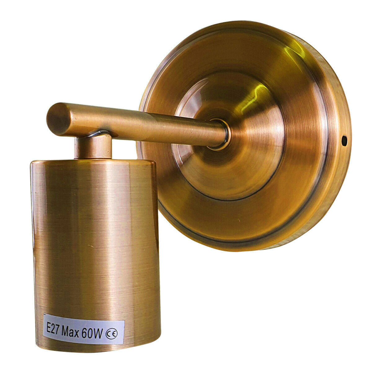 Yellow Brass Industrial Vintage Retro Metallic Sconce Wall Light Lamp Fitting~1693 - LEDSone UK Ltd