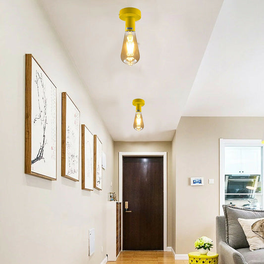 Yellow Flush Mount Ceiling Light 