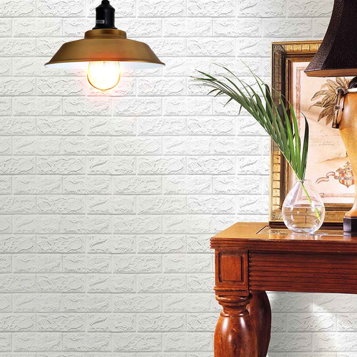 Yellow Brass Metal Wall Lights Shade Indoor Retro Wall Sconce Lighting Wall Lamp~1979 - LEDSone UK Ltd