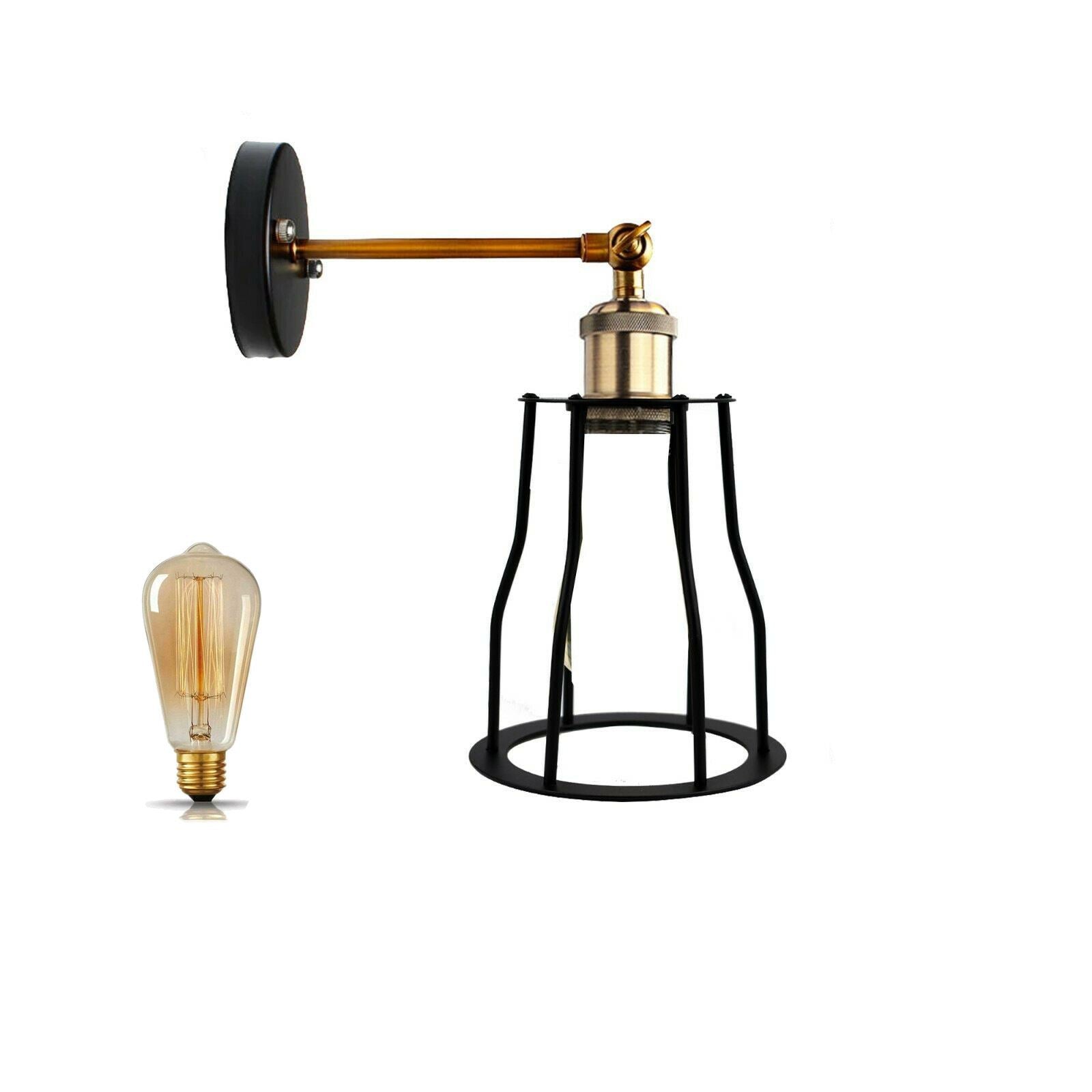 Morden Industrial Black Mug shape Wall Light Fitting Adjustable Indoor Wall Sconce For Bar, Cafe, Restaurant, Bedroom, Dining Room, Hallway~1172 - LEDSone UK Ltd