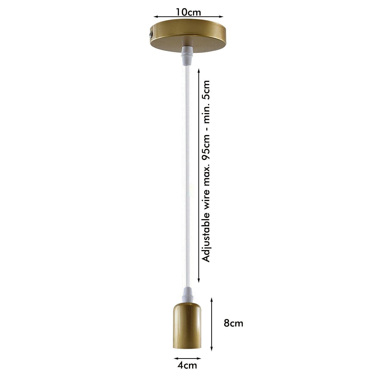 Modern Retro E27 Ceiling Pendant Holder Indoor Hanging Suspension Light Fitting Set~1206 - LEDSone UK Ltd