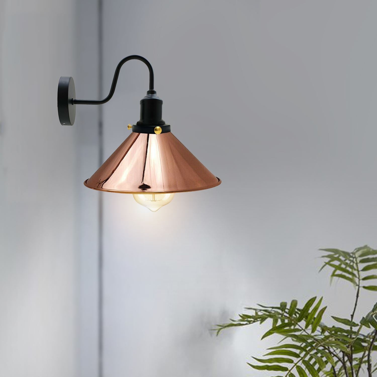 Vintage Industrial Metal Cone Shade Lighting Indoor Wall Sconce Light Fittings~3389 - LEDSone UK Ltd