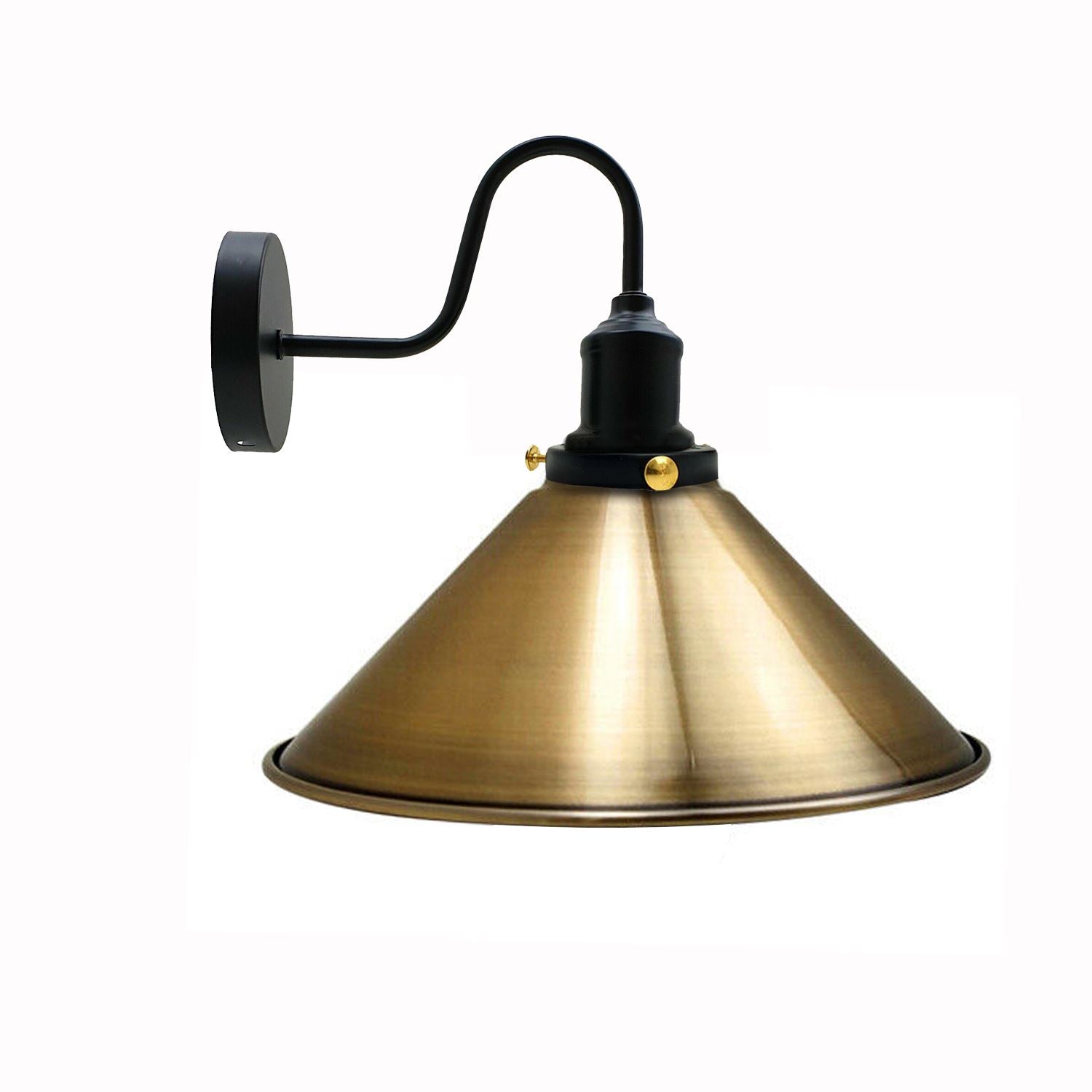 Vintage Industrial Metal Cone Shade Lighting Indoor Wall Sconce Light Fittings~3389 - LEDSone UK Ltd