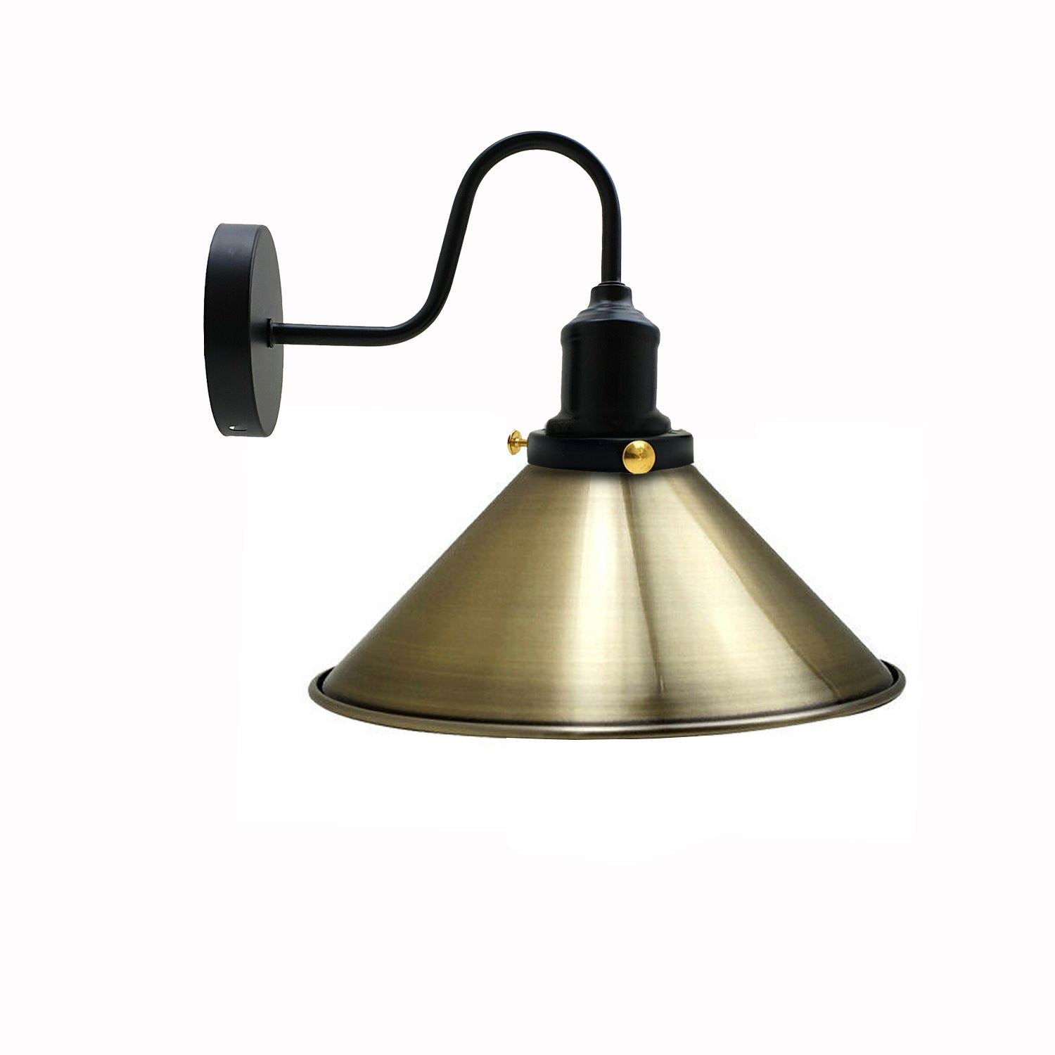 Vintage Industrial Metal Cone Shade Lighting Indoor Wall Sconce Light Fittings~3389 - LEDSone UK Ltd