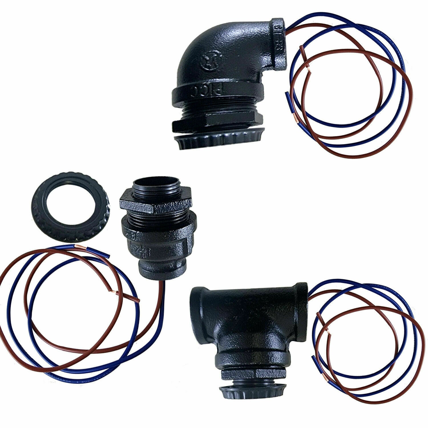 Vintage Industrial 3/4'' Pipe Lamp Switch Valve Vintage Steampunk Industrial Iron Bulb Holder E27~3554 - LEDSone UK Ltd