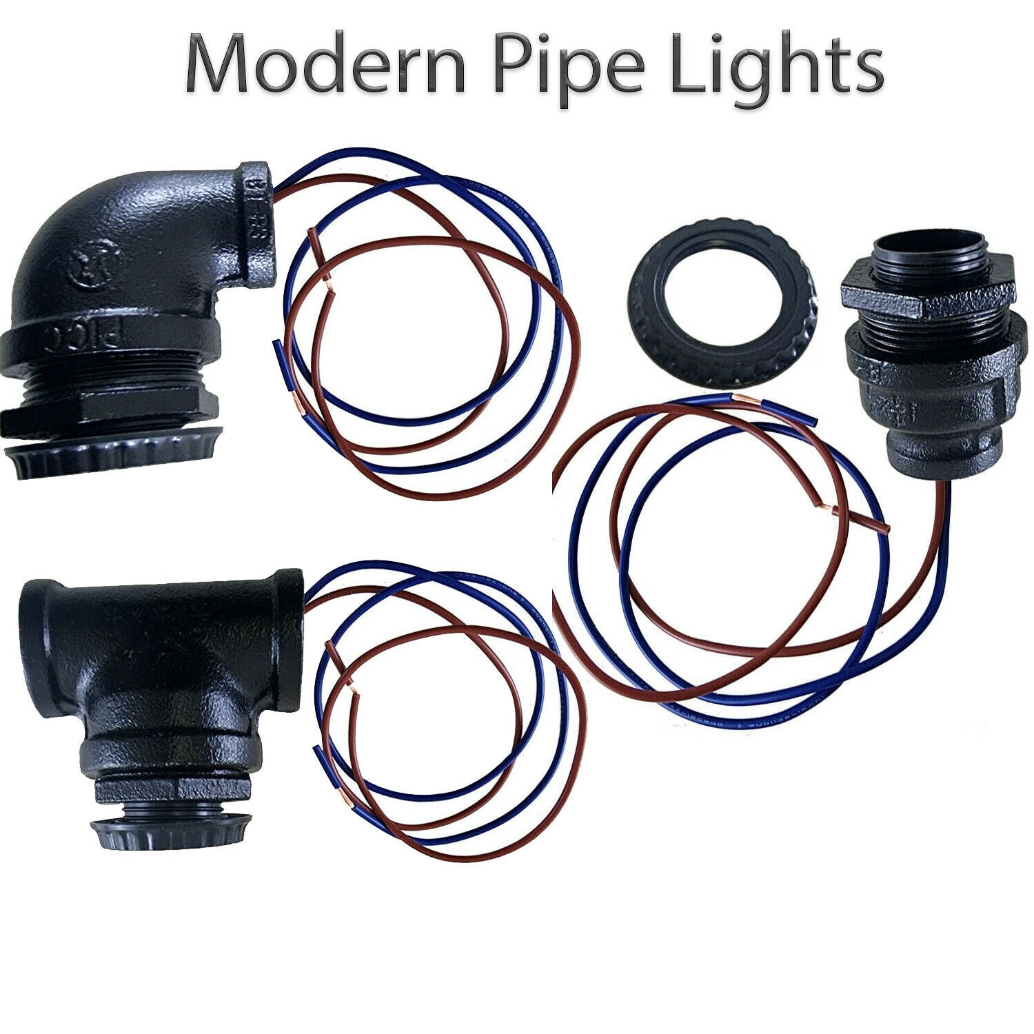 Vintage Industrial 3/4'' Pipe Lamp Switch Valve Vintage Steampunk Industrial Iron Bulb Holder E27~3554 - LEDSone UK Ltd