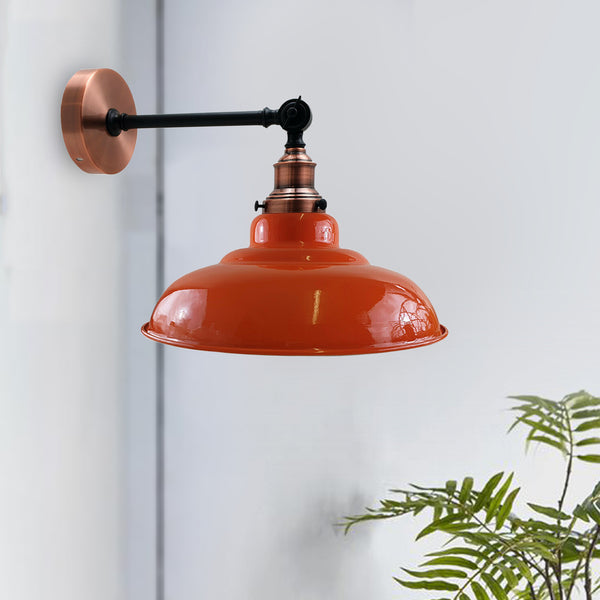 Verstelbare vintage wandlamp in industriële stijl ~3464 – Oranje