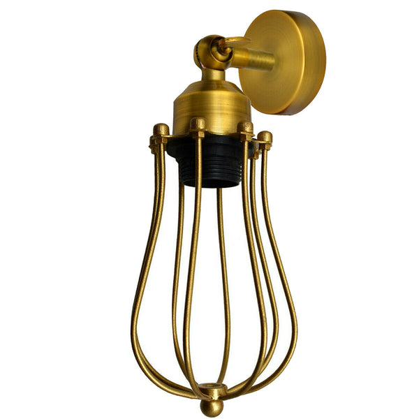 Industriële wandlampen met kooivormige kap Retro wandlamp ~2839 – Goud