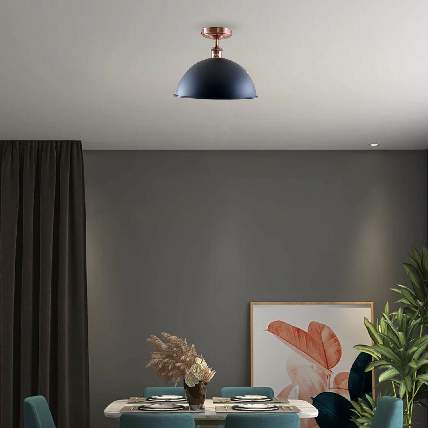 Black Metal Ceiling Light