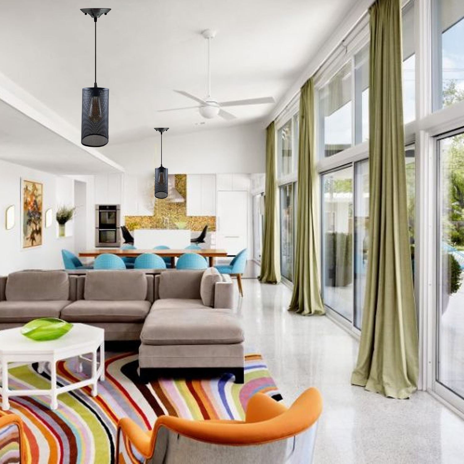 Ceiling Rose Hanging Flush mount Pendant Lamp Shade 