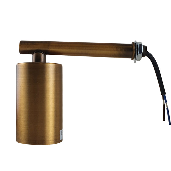 105mm korte arm, volledig dunne houder wandlamp~1447 – Geel messing