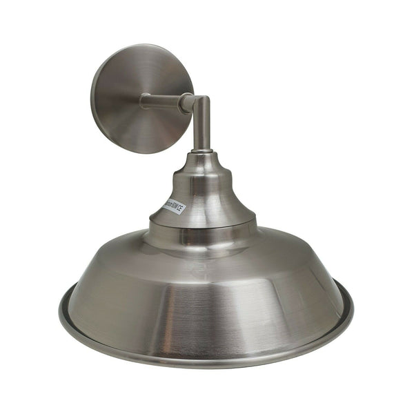 Antieke messing wandlamp ~2047 – Satijnnikkel / Nee
