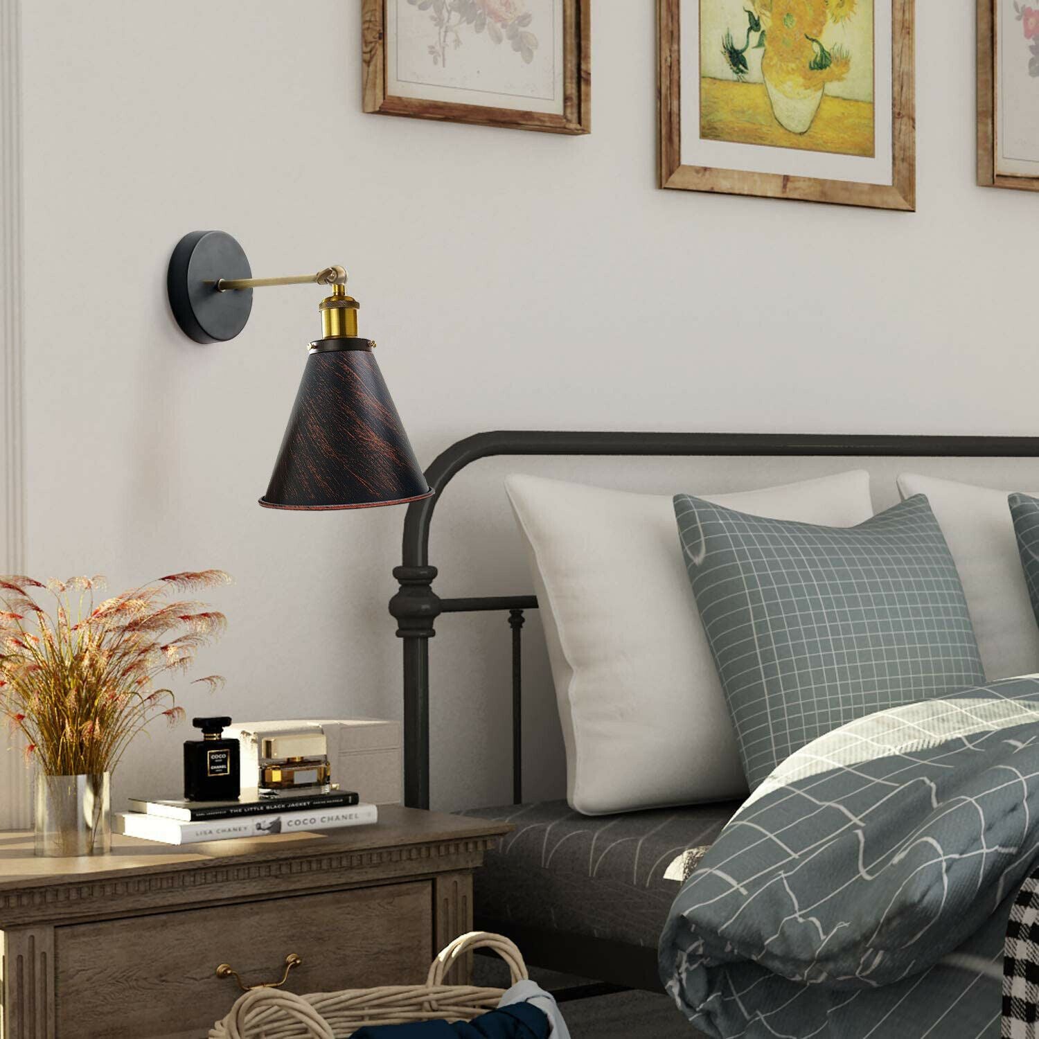 bedroom reading wall lamps