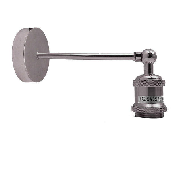 Antieke wandlampen, industriële verstelbare wandlamp ~2246 – Chroom / Nee