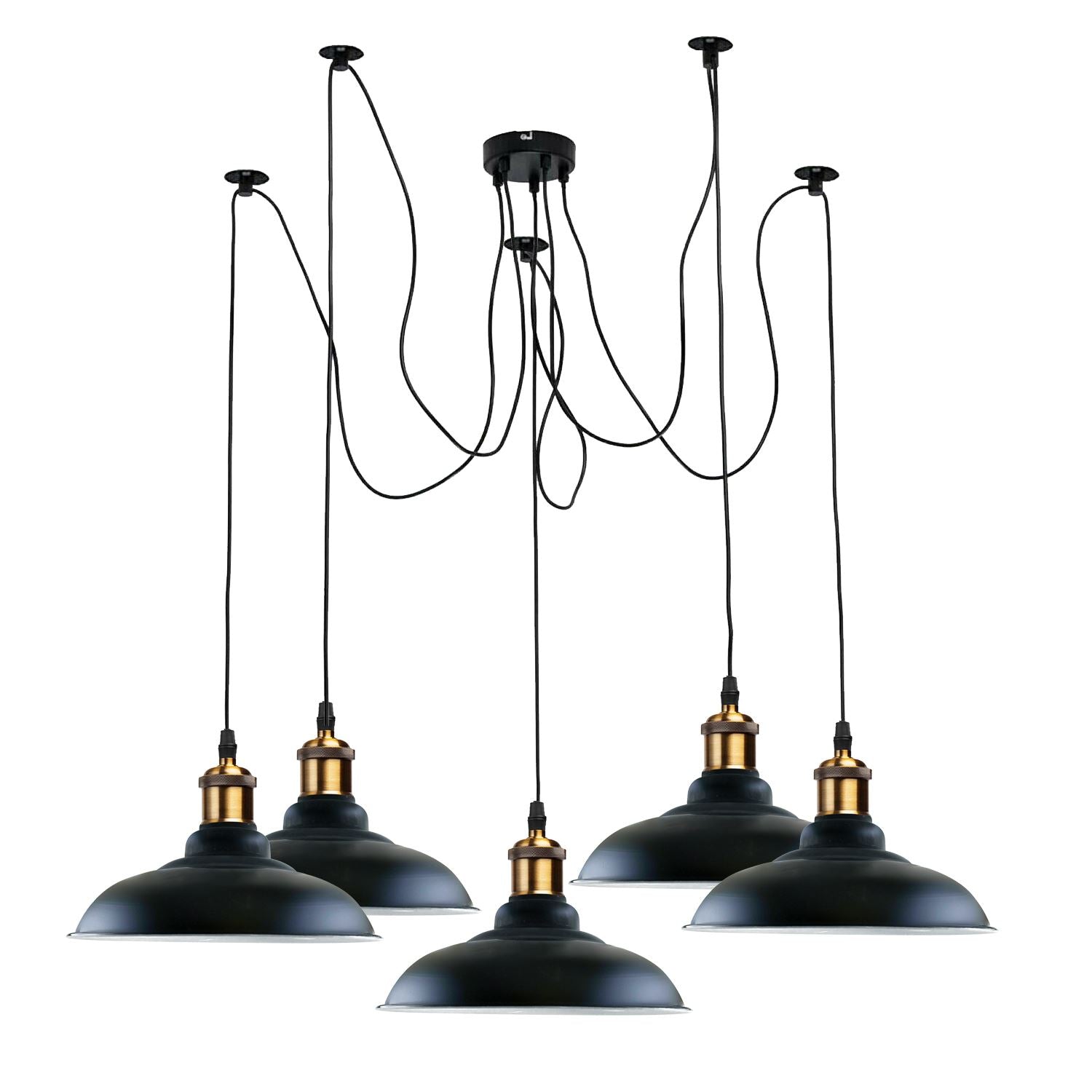 black ceiling spider light - without bulb