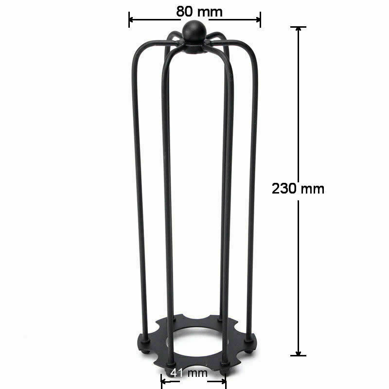 Black Long Wire Cage Shade Metal~2440 - LEDSone UK Ltd