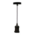 Hanglampfitting Plafondrozet E27 Ophanging Zwart~2380