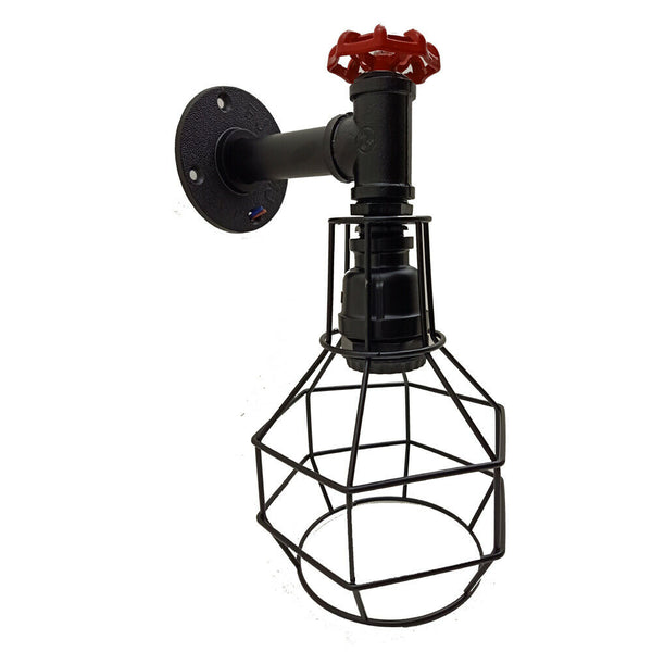 Moderne industriële retro vintage stijl buisvormige wandlamp wandlamp armatuur~1118 – Zwart