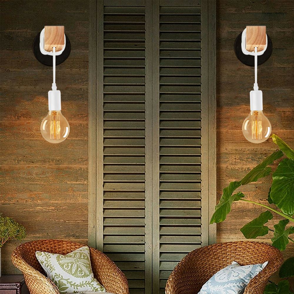 Small Wall Light Fixtures Industrial Farmhouse Hanging Wall Sconce Fixture~1241 - LEDSone UK Ltd