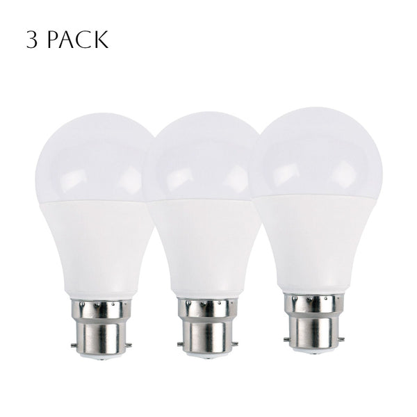 LED GLS 9W B22 gloeilampen koel wit energiebesparend ~4154 – 3-PACK