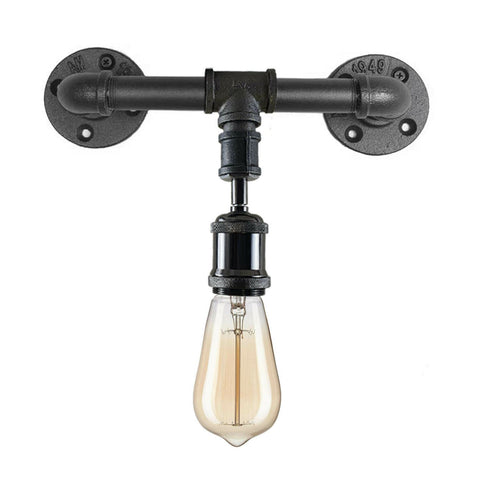Vintage industriële pijplamp, rustieke wandlamp, steampunk metalen wandlamp, kits~1243