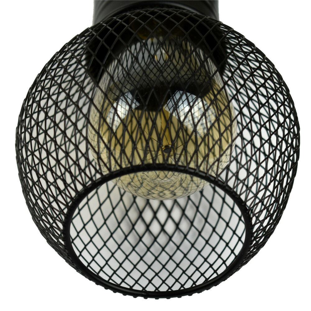 modern ceiling pendant lamp cage fitting black small vintage light~1352 - LEDSone UK Ltd