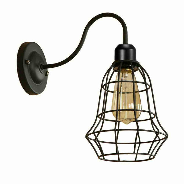 Vintage Cage Wandlampen Zwarte Wandlampenkap ~2900 – Glansvorm