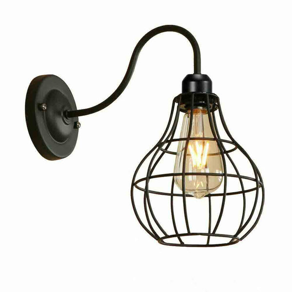 Vintage Cage Wandlampen Zwarte Wandlampenkap ~2900 – Vaasvorm