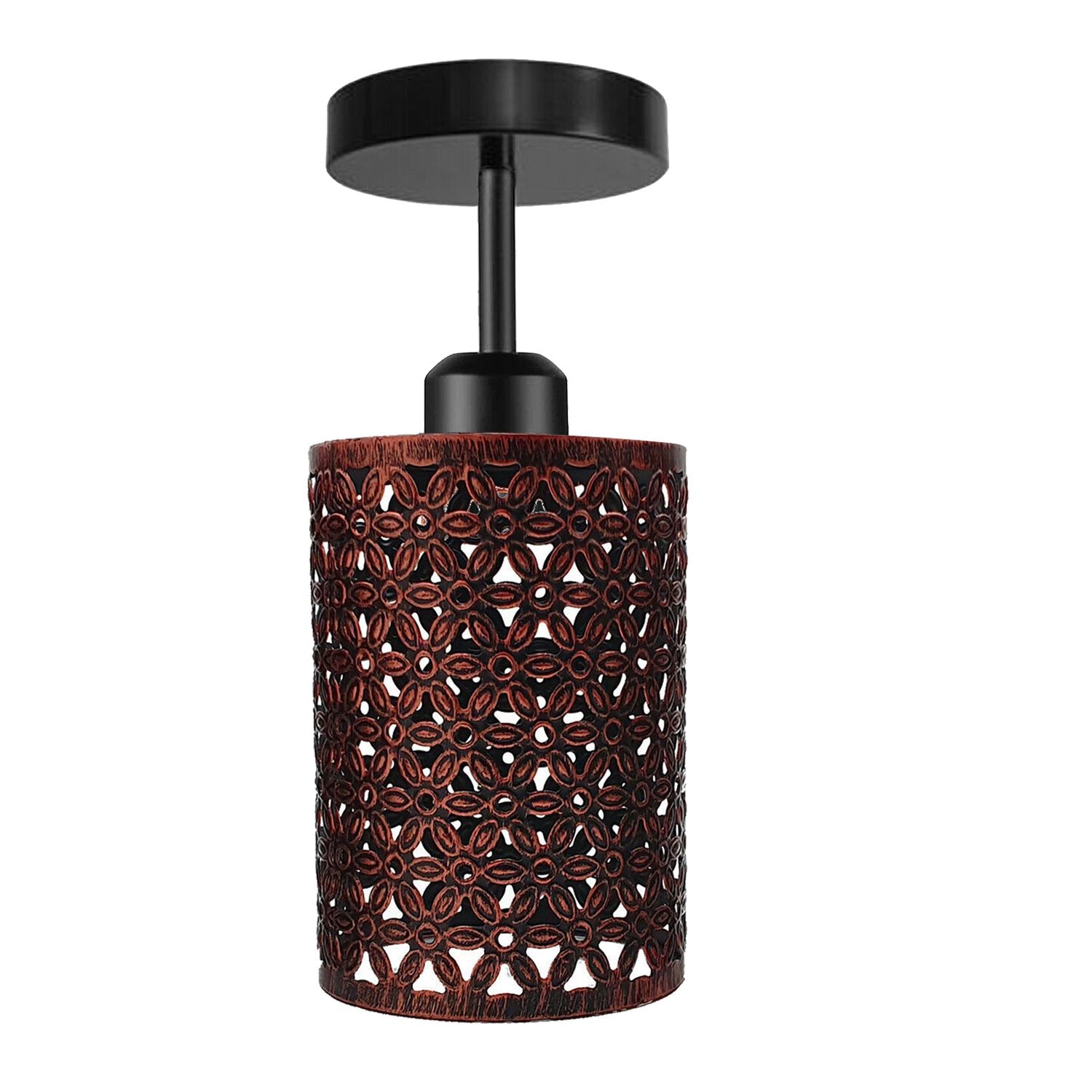  Barrel Pendant Light Cage Industrial 