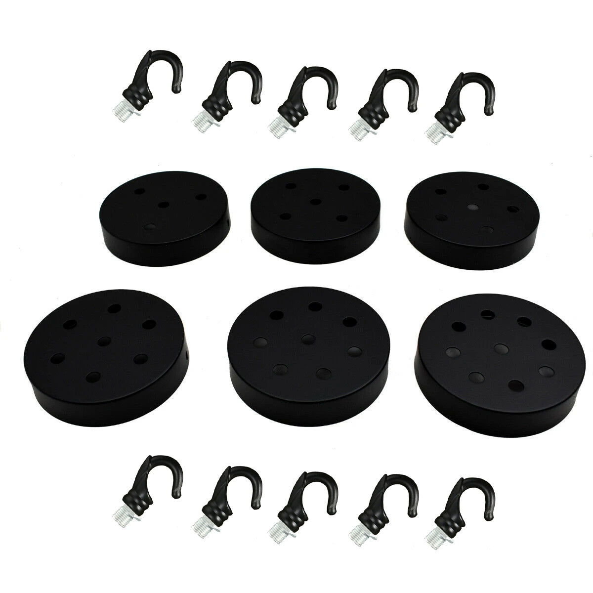 Black Ceiling Rose Hook Plate Light Fitting Chandelier