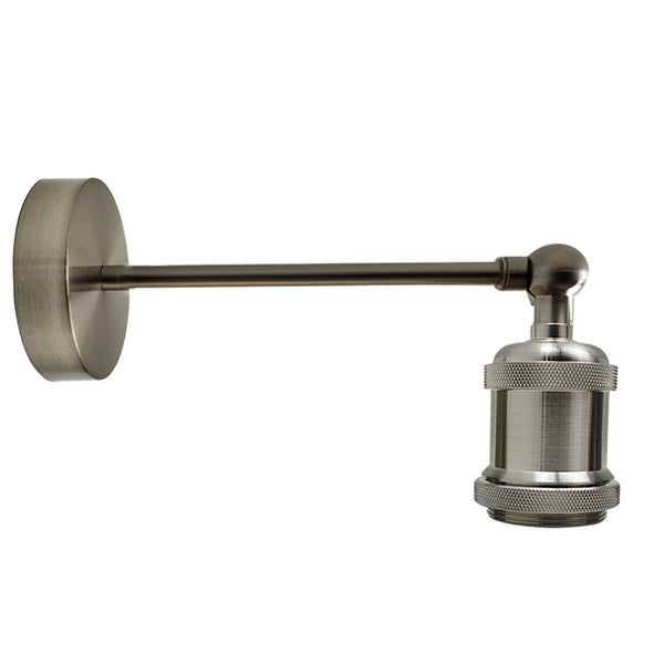 Antieke wandlampen, industriële verstelbare wandlamp ~2246 – Satijnnikkel / Nee