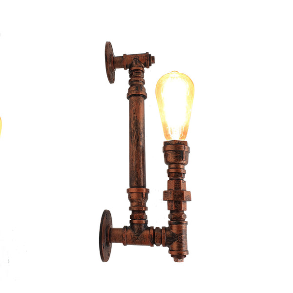 Steampunk Pijpverlichting Wandlamp Binnenverlichting ~2813 – Rustiek Rood / Nee