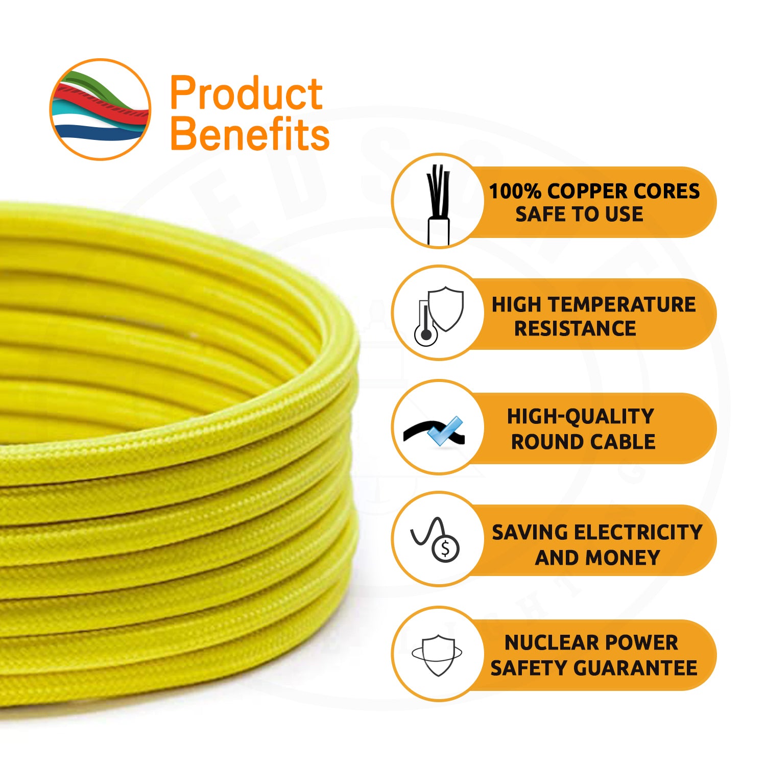 Fabric Lighting Braided Cloth Round Cable