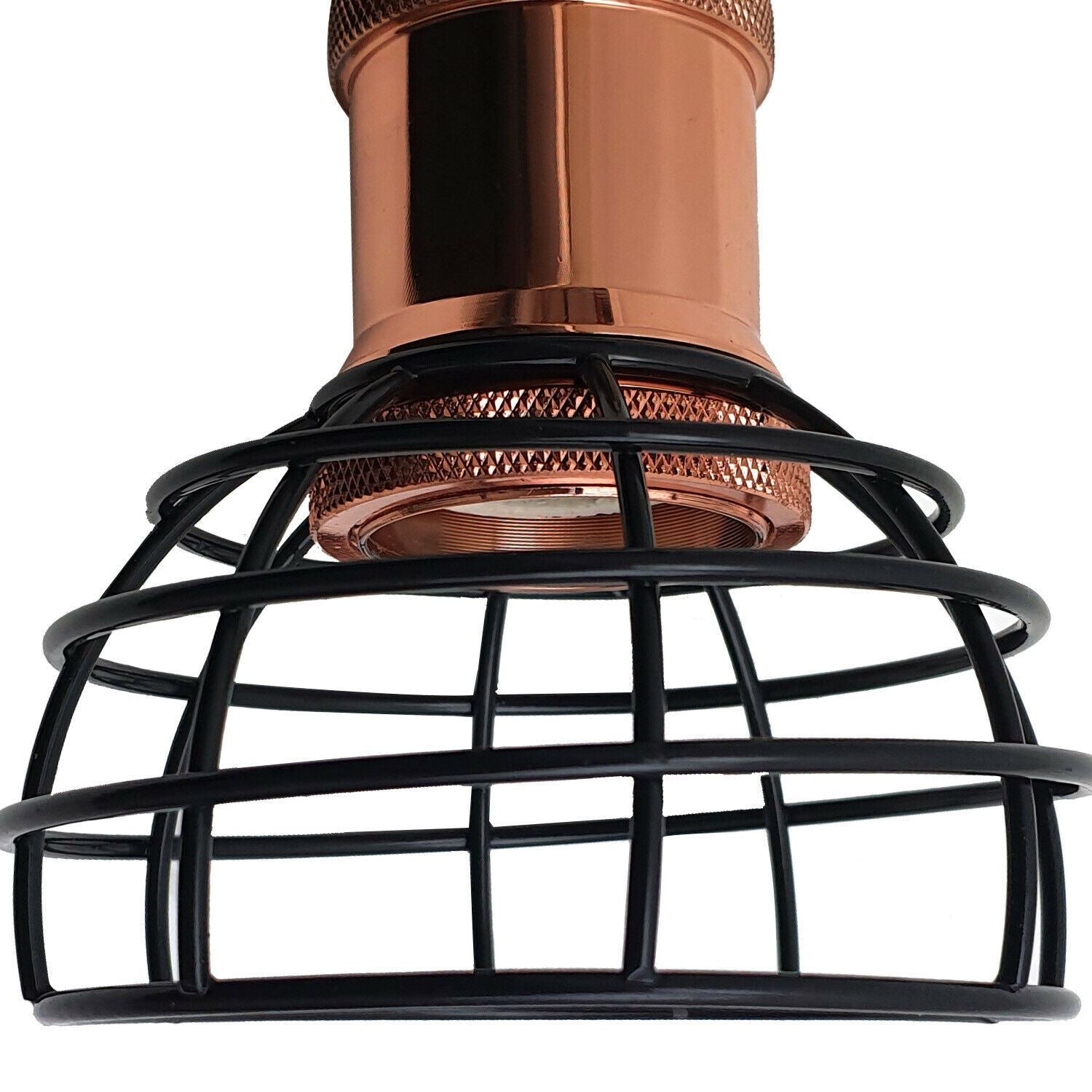 Industrial 3 Way Ceiling Light Fitting Indoor Ceiling Mount Light Black Metal Lamp Shade~1195 - LEDSone UK Ltd