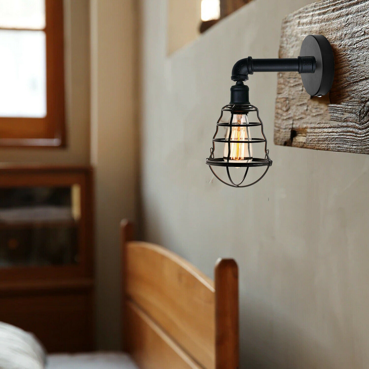 Modern Retro industrial Water pipe Wall light vintage indoor fixture Light~3407 - LEDSone UK Ltd