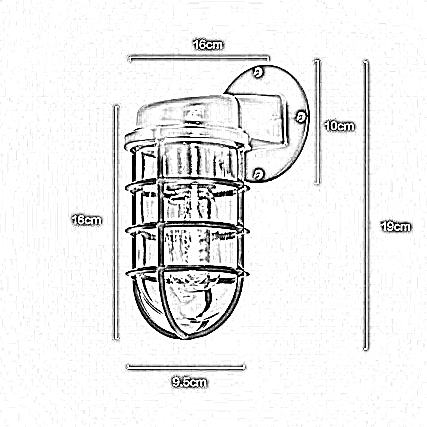 dimmable wall lights - size image