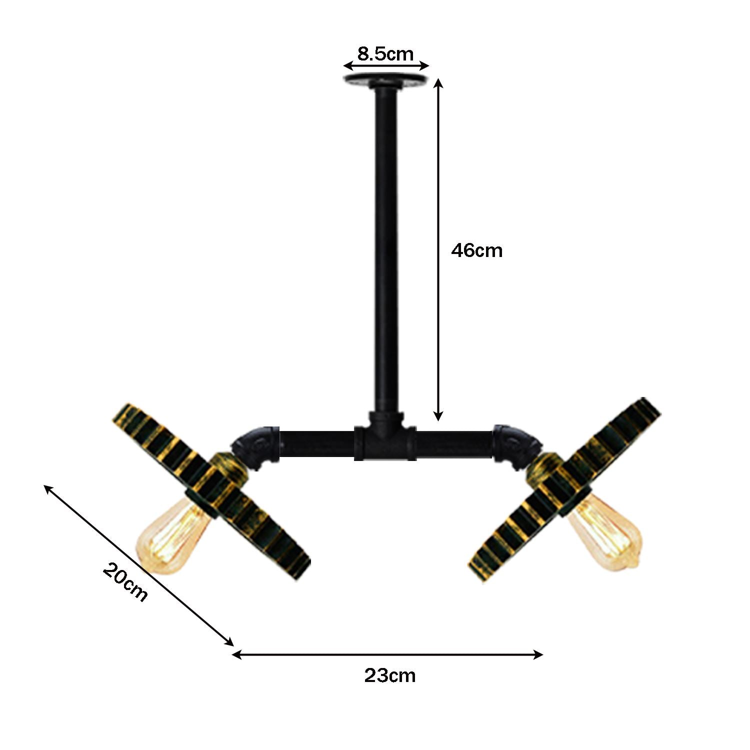 Vintage Retro & Industrial Style Flush Mounted Lighting and Pipe Light fitting ceiling lights~1221 - LEDSone UK Ltd