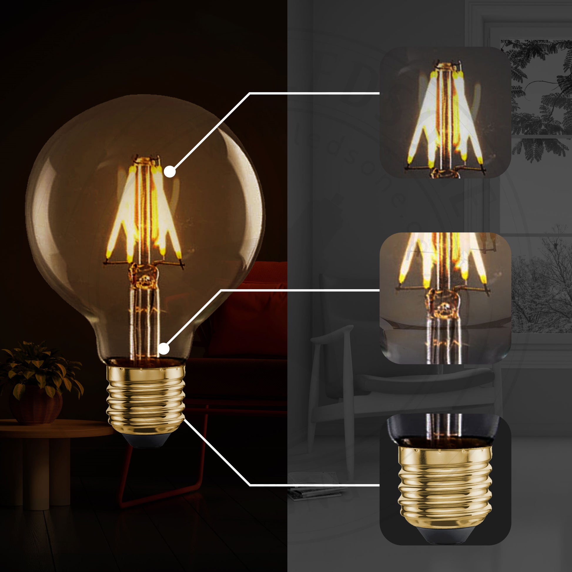 e27 led bulb warm white | antique bulb light